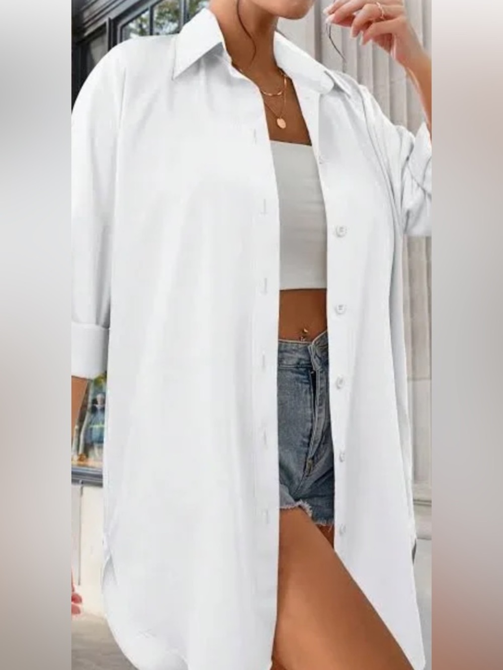 BNWT GEORGE WOMENS XL 100% COTTON WHITE OXFORD long sleeve buttoned SHIRT